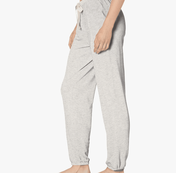 Legs with gray sweatants